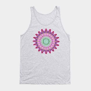 Abstract Circle Pattern With Floral Elements 10 Tank Top